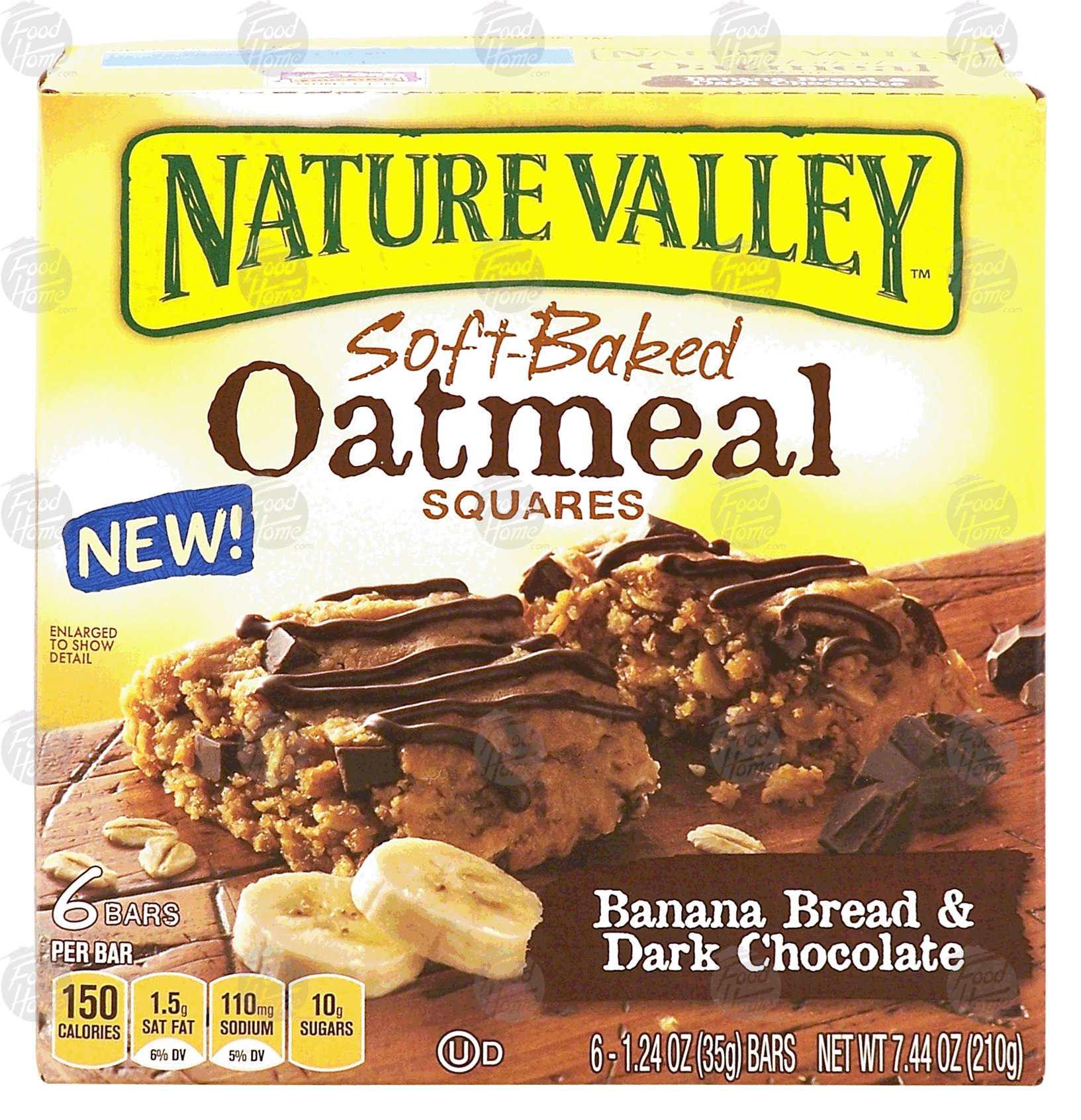 Nature Valley  soft-baked oatmeal squares, banana bread & dark chocolate, 6 ct Full-Size Picture